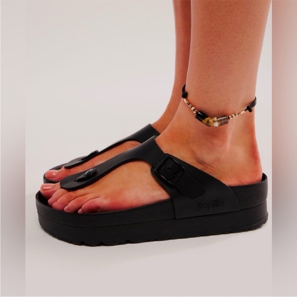 Birkenstock Gizeh PAP Flex Platform Leather Sandals Size 9 NWT - Picture 2 of 16